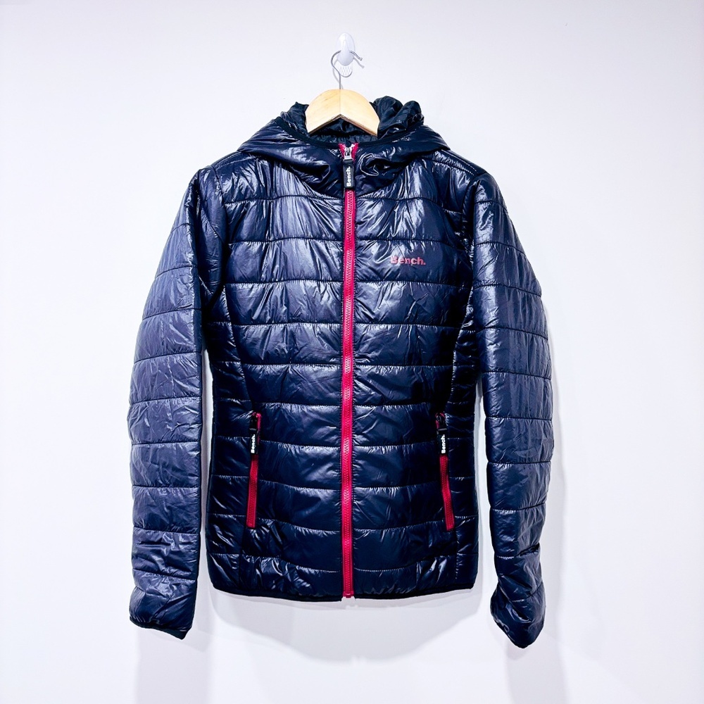 BENCH Kara Black Shinny Puffer Coat - Picture 3 of 14